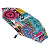 1 Pack Automatic Umbrella Featuring Water Repellency And Stable Ribs For Outdoor Travel With Graffiti Inspired Feel
