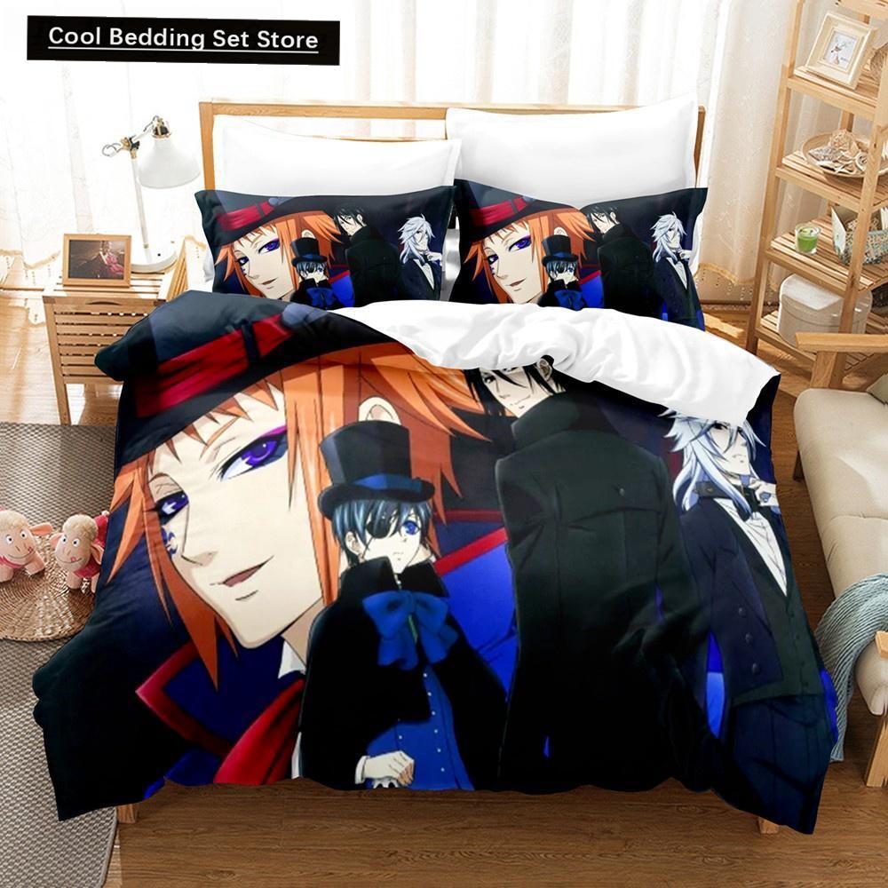 Новый комплект постельного белья Anime Black Butler Cool Sebastian Ciel Dakimakura для взрослых, пододеяльник, односпальный, двухспальный, из микрофибры