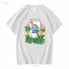 Pabst Blue Ribbon Can with Tropical Sunset Vintage Style T Shirt Beige long or short sleeves vintage Washed Stylish Comfortable
