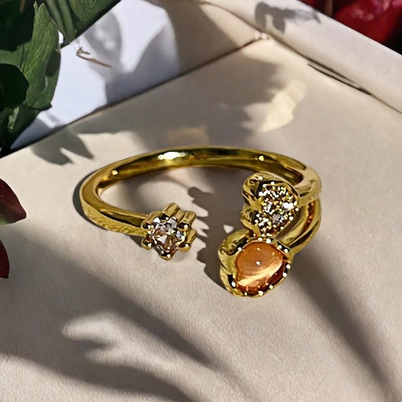 Blind Box Pair, Peach Blossom Dripping Oil Butterfly Ring, Medieval French Retro Niche Design, Light Luxury Ring For Women