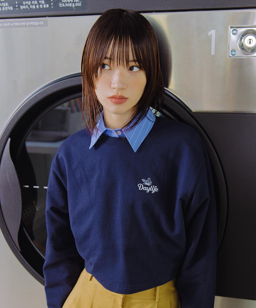 DAYLIFE Dream Crop Long Sleeve (Navy)