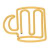 100Pcs Cup Shape Cute Paper Clips Yellow Office Clips Decorative Cool Paper Clips  Office Supplies