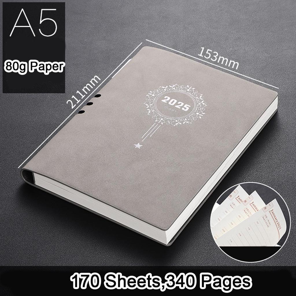 Ежедневник для школьников из толстой кожи формата А5, годовой график на 2025 год, деловой блокнот, ежедневник на 365 дней, заметки, блокнот, 170 листов