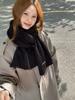 High-grade quality alpaca wool knitted scarf women's winter solid color versatile warm high-grade wool scarf manufacturers wholesale