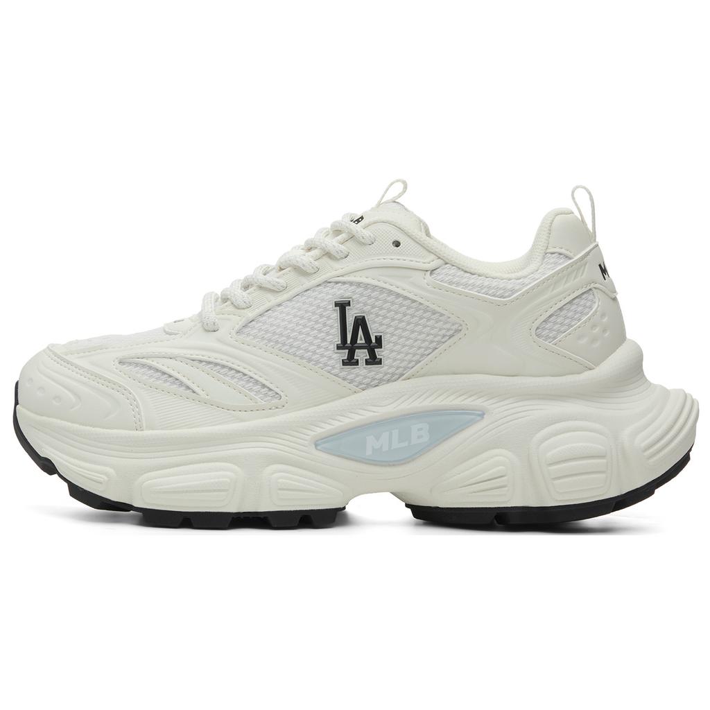 New MLB Los Angeles Dodgers Cushioning Height Increasing Lightweight Breathable Low top Chunky Sneakers Unisex Ecru 3ASHW055N-07WHS