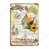 Australia Metal Sign Club Party Custom Plaques Wall Tin Sign Poster