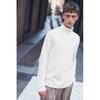 H M sliM Fit Fine Knit Polo Neck juMper wHite