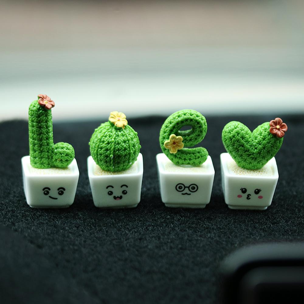 Fairy Garden Cactus Miniatures Micro Landscape Figurine Micro Ornaments Cactus Flower Figurines
