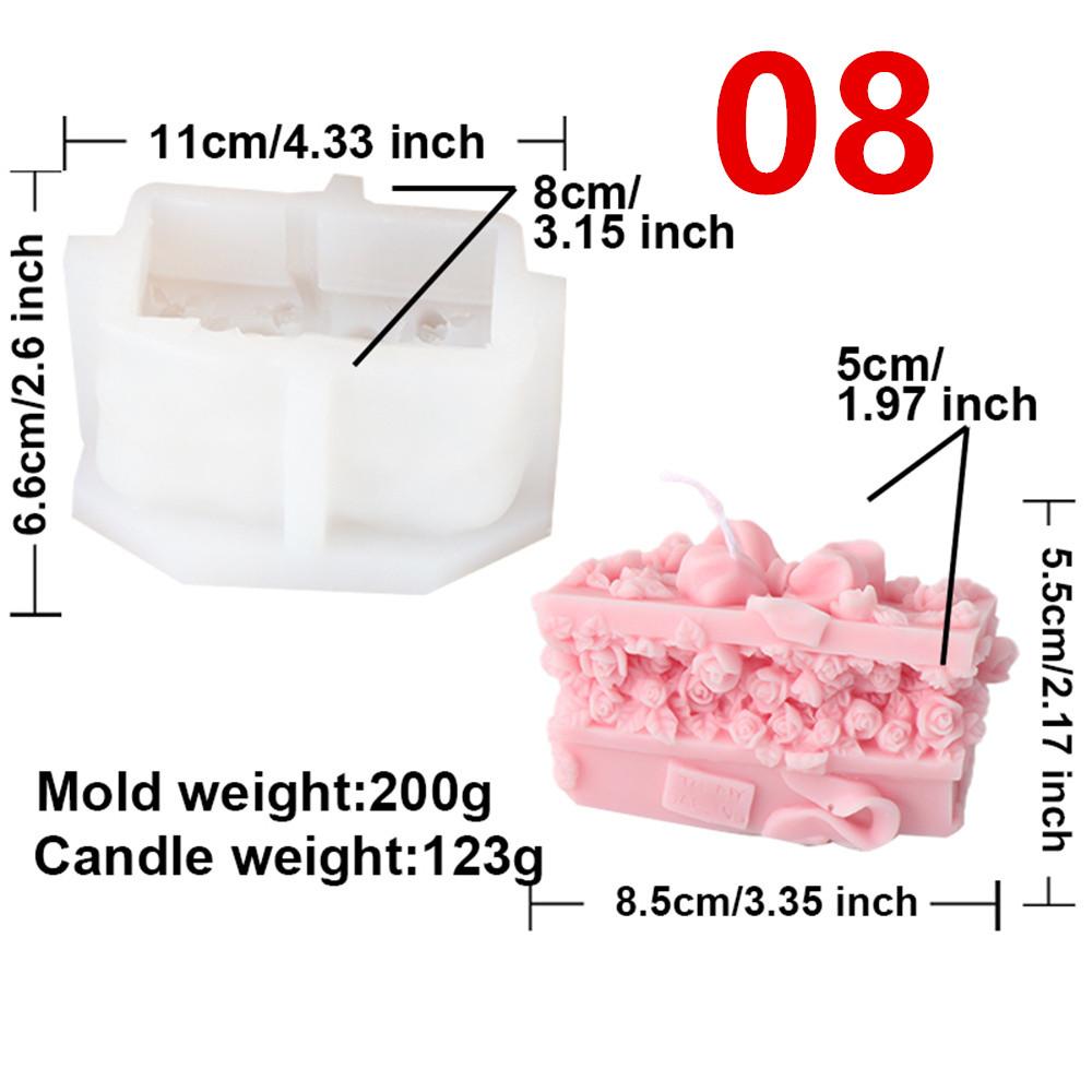 3D Flower Pot Rose Lily Tulip Bouquet Candle Silicone Mold DIY Aromatherapy Plaster Resin Molds Wedding Decor Valentine Day Gift