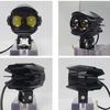 Motorcycle LED Spotlight Yellow-White Light: Super Bright Auxiliary Mini Driving Headlight for Electric Vehicles.