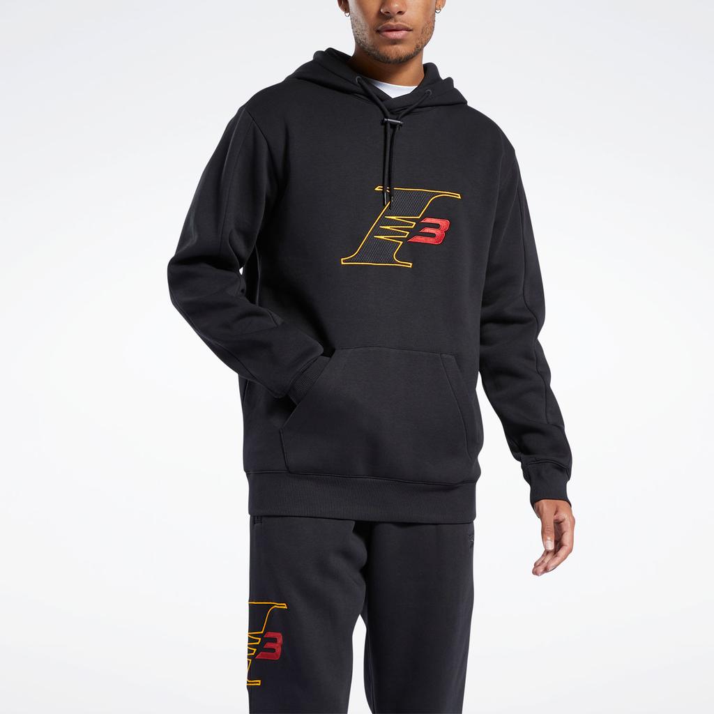 Reebok AI I3 флисовая толстовка с буквенно-цифровым принтом мужская толстовка черная HD4197