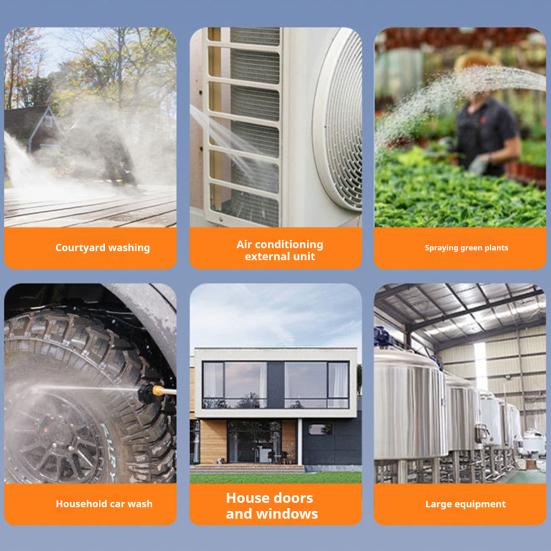 Портативная аккумуляторная мойка высокого давления 600 фунтов на квадратный дюйм, регулируемая, перезаряжаемая, мощная автомобильная мойка высокого давления с насадкой 6-в-1