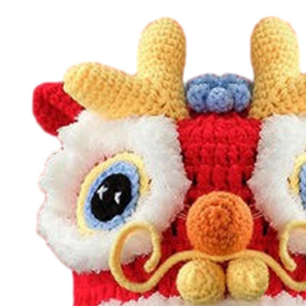 Китайская шляпа дракона, головной убор в виде животного, зимний теплый для праздника, года, дня рождения