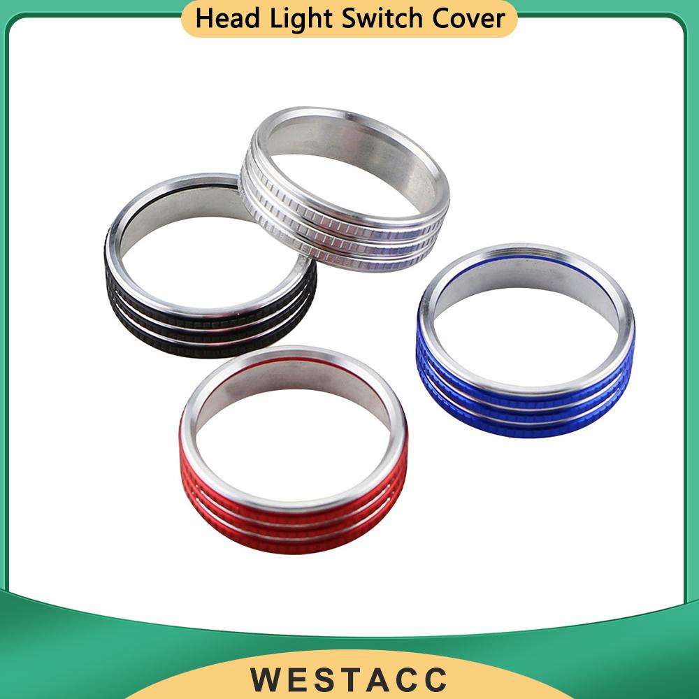 Алюминиевый сплав автомобиля, головной свет, кнопка включения лампы, крышка, наклейка, кольцо для Jeep Renegade 2014-интерьер