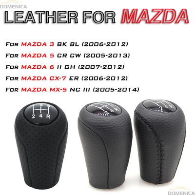 Кожаная ручка переключения передач 10 мм для MAZDA 3 BK BL 5 CR CW 6 II GH CX-7 ER MX-5 NC III 23 MT 5/6-скоростной рычаг шаровой шарнир автомобильные аксессуары