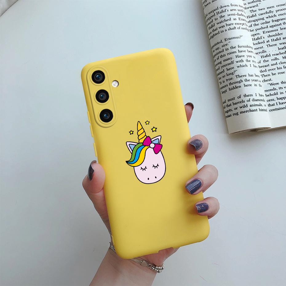 Для Samsung Galaxy S23 FE 5G Матовый чехол для телефона Милый мультяшный кот Мягкая силиконовая задняя крышка Для Samsung S23 FE S23FE S 23 FE 5G Чехол