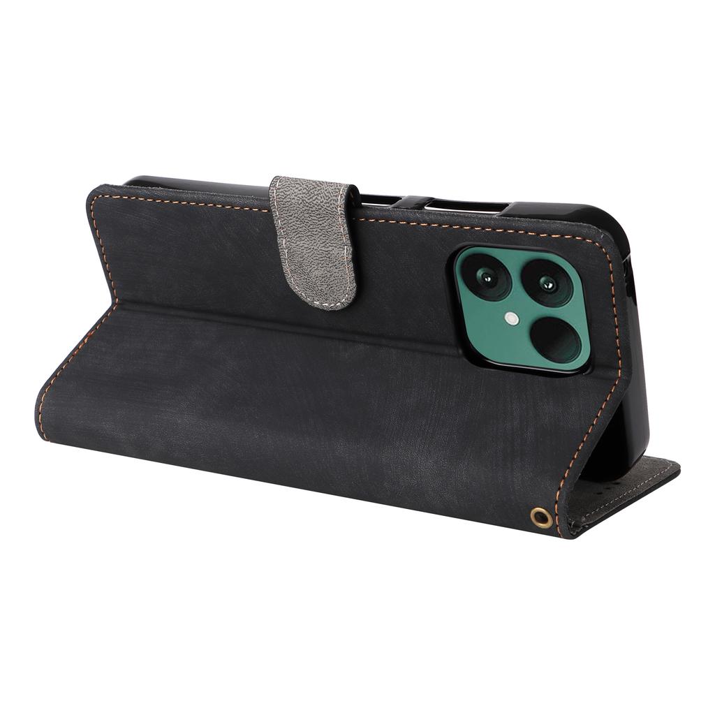 Для Fairphone 6 Чехол-кошелек с RFID-защитой из ПУ кожи Чехол для телефона Подставка с ремешком