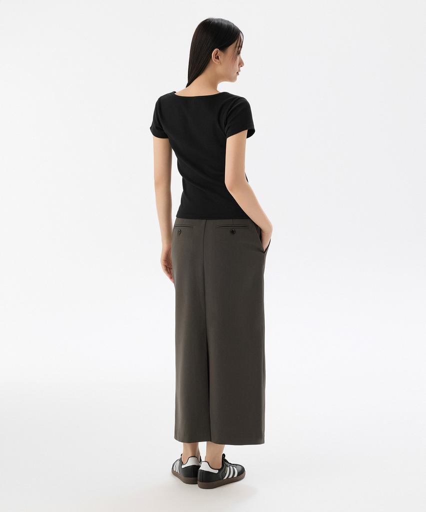 Musinsa Standard Woman Women'S Straight Maxi Skirt [Vandyke Brown]