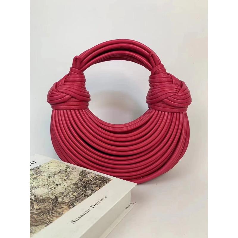 Hand Woven Knotted Noodles with Long Shoulder Straps Hand-wrapped Bag Light and Small