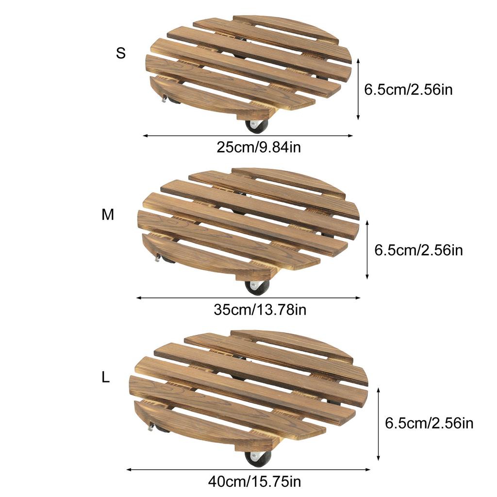 Катящийся деревянный ящик для растений, подставка для горшечных растений на колесах, стойка для цветочных горшков, тележки для растений для помещений и улицы, катящийся поднос, сад