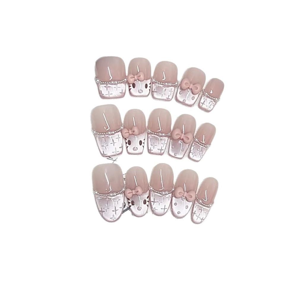 Плетёная вручную броня, озорные кошачьи глазки KT, расписанные вручную, чистый и милый темперамент, отбеливающий пластырь для ногтей