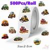 500Pcs/Roll Farm Tractors Kids Rewards Stickers - DIY Scrapbooks Album Decor Sealing Label Decals