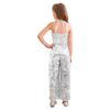 Girls Shiny Sequin Romper Halter Neck Wide Leg Pants One Piece Jumpsuit Sleeveless Party Dancing Outfit