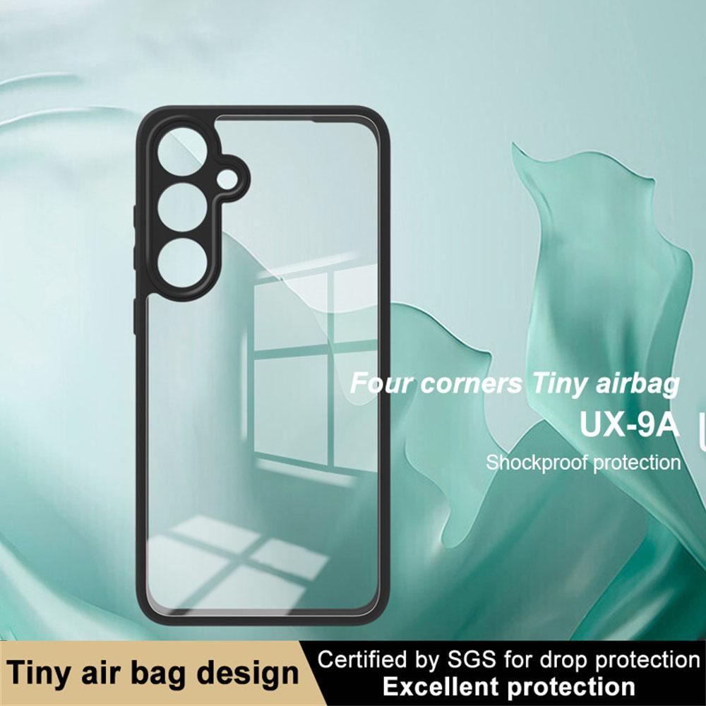 Серия IMAK UX-9A для Samsung Galaxy S24 FE Прозрачный чехол TPU+PC Чехол для телефона Усиленные углы