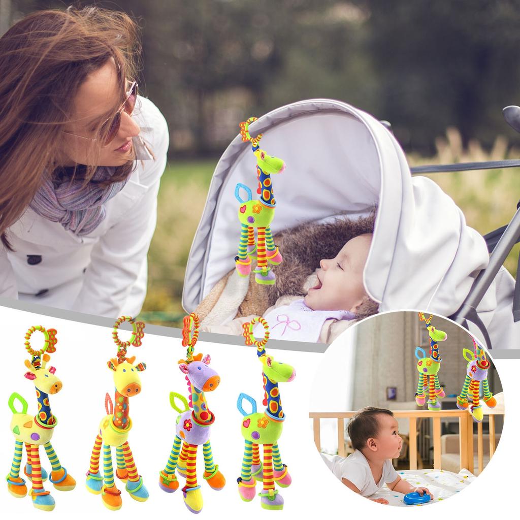 Детские плюшевые мультяшные животные игрушки для кроватки, подвесные детские коляски, висящие мягкие