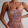 2025 New Suspender Sexy Hip Wrap Sequined Slim Dress Dress