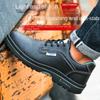 Обувь для страхования труда, мужская, противоударная и противопрокольная, с пластиковым пакетом на резиновой подошве, изоляционная защитная обувь