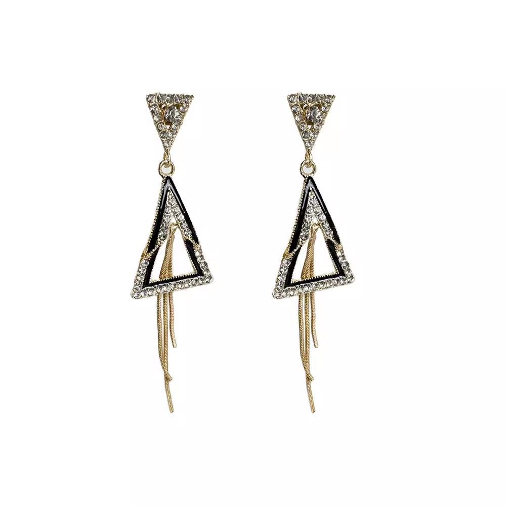 Геометрические серьги-кисточки Trend Temperament Тонкие серьги-украшения для ушей Женская мода Длинная версия