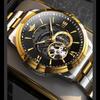 OUPINKE Мужские часы Hollow Movement Automatic Mechanical Watch Luminous Waterproof Men's Watch