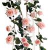 180cm Artificial Rose Flower Ivy Vine String Home Wedding Hanging Decoration Christmas Ornament
