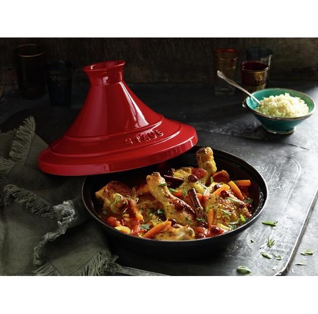 Кастрюля Zwilling Staub Tajine, 28 см, чёрная/красная (1302806)