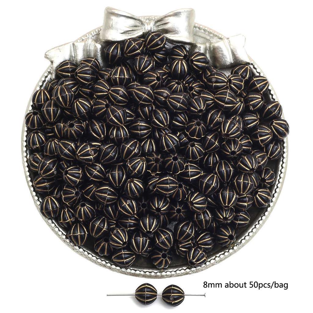 Бусины для браслета ручной работы, акриловые французские винтажные золотые плоские бусины, круглые бусины, украшения ручной работы, браслет, ожерелье, кулон, телефонная цепочка, аксессуары