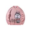 Li-Ning Совместный бренд X Line Friends с принтом кролика Cony, свободный пуловер с круглым вырезом, свитер унисекс, розовый AMBQ046-3
