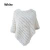 New Fur Knitted Rabbit Fur Poncho Vest Fashion Wrap Coat Vtg Shawl Lady Wedding Party