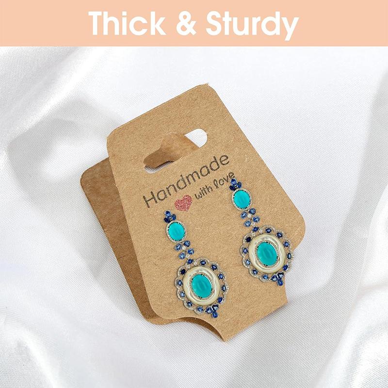 100 шт./лот Карточка для ожерелья Подвеска Сделай сам Ручная работа Складная Для заколки для волос Браслет Дисплей для ювелирных изделий Самоклеящаяся бумага Бирки для подвешивания Карточка