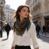 Женщины С Магнитной Пряжкой Праздничные Собрания Винтажный Принт Повседневный Квадратный Шарф Богемный Шарф Прогулки Длинная Плиссированная Мода