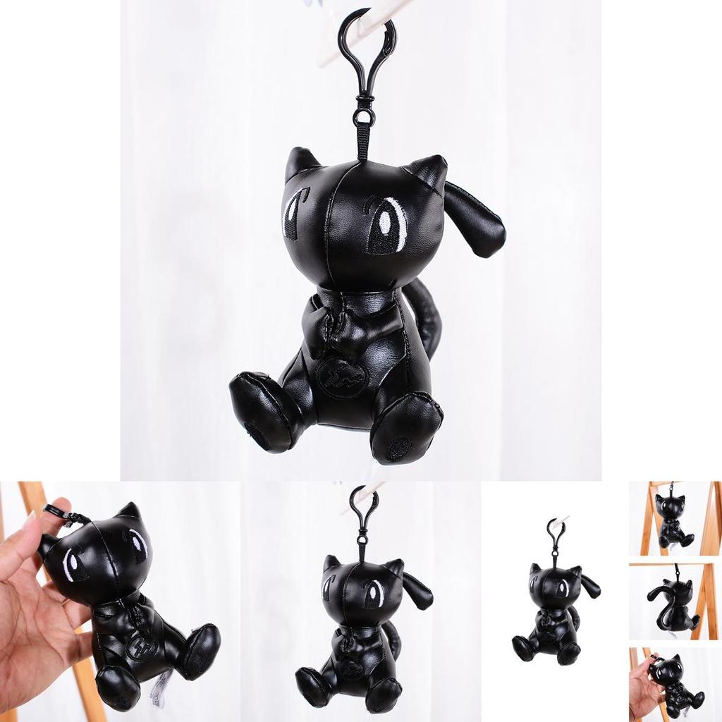 Милый Покемон Мьюту Темно-черный ПУ Подвеска Кукла Игрушка Брелок Детский Подарок 12,5 см/5 дюймов