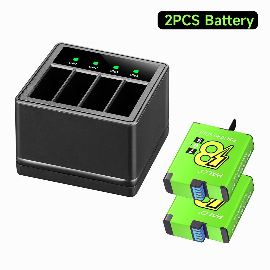 Для аккумулятора GoPro 8 7 5 6+4-солнечный светодиодный фонарик, зарядное устройство, ящик для хранения с usb-кабелем для камеры Gopro Hero 8 7 hero 5 HERO 6