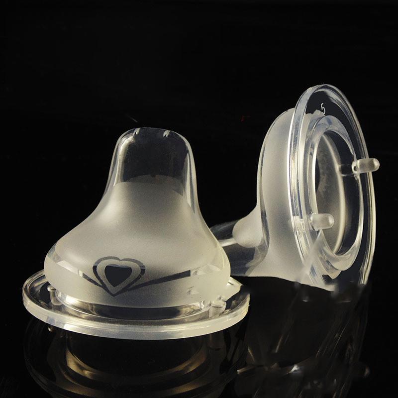 Детская мягкая безопасная жидкая силиконовая соска-утконос для бутылки с молоком с широким ртом