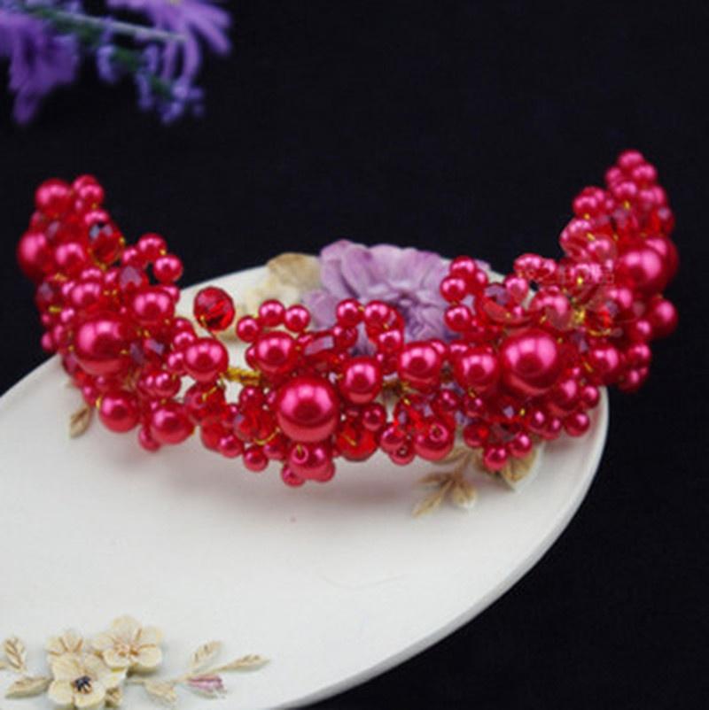 Кристаллы Жемчуг Ободки Свадебные Диадемы Повязка На Голову Головной Убор Украшения Для Головы Женские Свадебные Аксессуары Для Волос