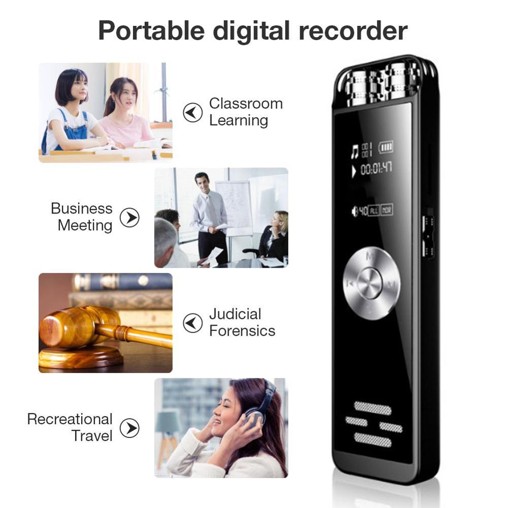 32 ГБ Ручка Диктофон 100 часов 8 ГБ 16 ГБ Цифровая запись Двойной микрофон Звук Аудио Диктофон Су Tf Карта для лекций Mp3-плеер
