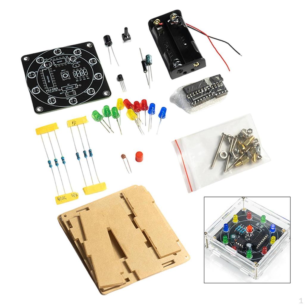 Набор для сборки электронного лотерейного барабана своими руками, плата для обучения электронике, вращающийся комплект компонентов для пайки