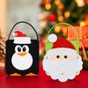 Festive Nonwoven Christmas Themed Tote Bags For Kids With Adorable Designs