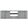 Wall-mounted TV cabinet for a minimalist living room, gray 120x30x35.5 cm