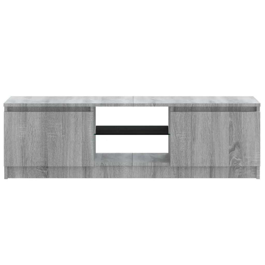 Wall-mounted TV cabinet for a minimalist living room, gray 120x30x35.5 cm