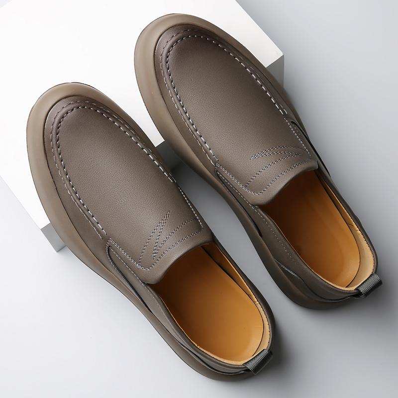 Мужская обувь из натуральной кожи, новые роскошные брендовые повседневные туфли без застежек, деловые лоферы, мокасины, дышащая мужская обувь для вождения